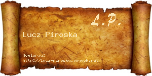 Lucz Piroska névjegykártya
