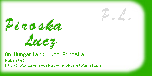 piroska lucz business card